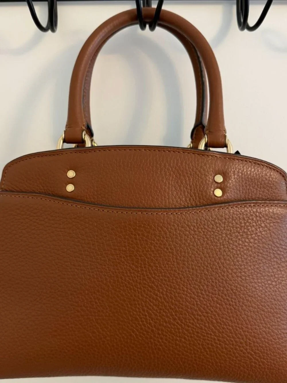 Coach Mini Lillie Carryall Brown Pebble Leather